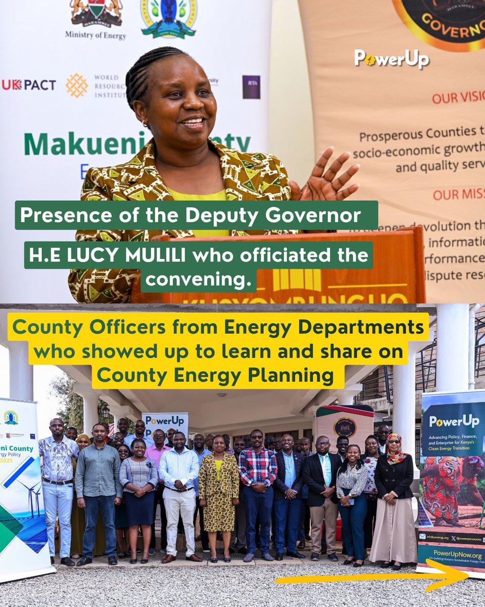 PowerUpEveryone's tweet photo. We had a successful CEP Knowledge &amp; Action Exchange in Makueni, bringing together county leaders and partners for two days of learning and action. From WRI, Practical Action and Strathmore to county experiences, here are the highlights. 👇 https://t.co/SBWtShQLvT