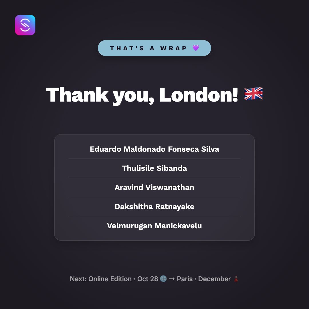 AsyncAPISpec's tweet photo. That's a wrap, London! 🇬🇧💜

5 talks, one booth, endless great conversations.

Thank you, speakers, APIdays, and everyone who came by.

Next: Online Edition Oct 28 → Paris in December 🗼

#AsyncAPI #London https://t.co/yc9CyoCkoU