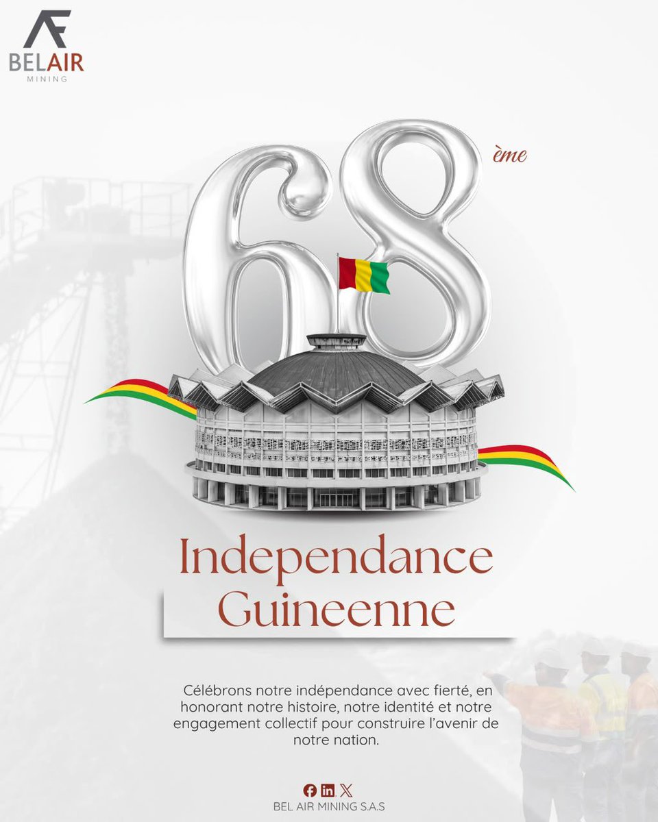 amarasompare_'s tweet photo. En ce 2 octobre, ayons une pieuse pensée pour ceux qui se sont battus pour notre indépendance et pour tous ceux qui ont dignement et loyalement servi la Guinée.

Puisse leur exemple inspirer notre jeunesse afin qu’elle bâtisse une Nation forte, unie et ambitieuse.

Bonne fête ! https://t.co/T5MIo7bfLC