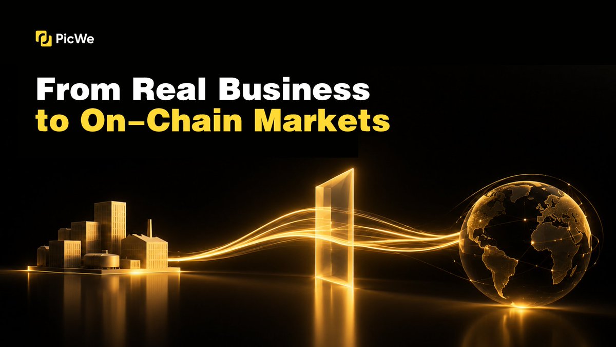 PicWeGlobal's tweet photo. Real businesses create value every day.
PicWe provides the infrastructure to bring that value on-chain — from asset issuance and liquidity to settlement and management.

The goal is simple:
Connect real businesses with global capital.
That's the RWA market we're building. https://t.co/sGxVdgbfSA