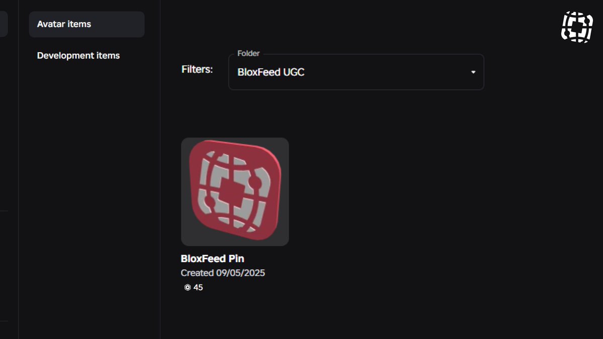 Blox_Feed's tweet photo. Users can now create folders on the creator dashboard for their items. https://t.co/bowZvAEF5I