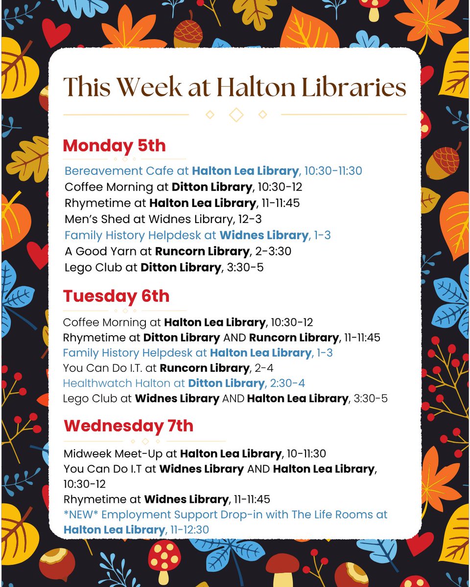 HaltonLibraries's tweet photo. 🍁🍂 Those cool, autumnal evenings are crying out for a brew and a book 🍂🍁

Browse and reserve your next read online: https://t.co/ZyroQmsBSh https://t.co/QSpJbEarIz