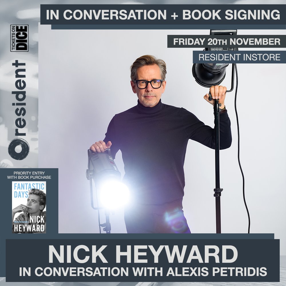 residentmusic's tweet photo. Haircut 100-singer @NickHeyward has written a book about his 'Fantastic Days', and will be chatting with @alexis_petridis here in the shop to celebrate!

Pick up a copy of the book with entry here: https://t.co/g58UnHf7sL https://t.co/MZBYiarMmP