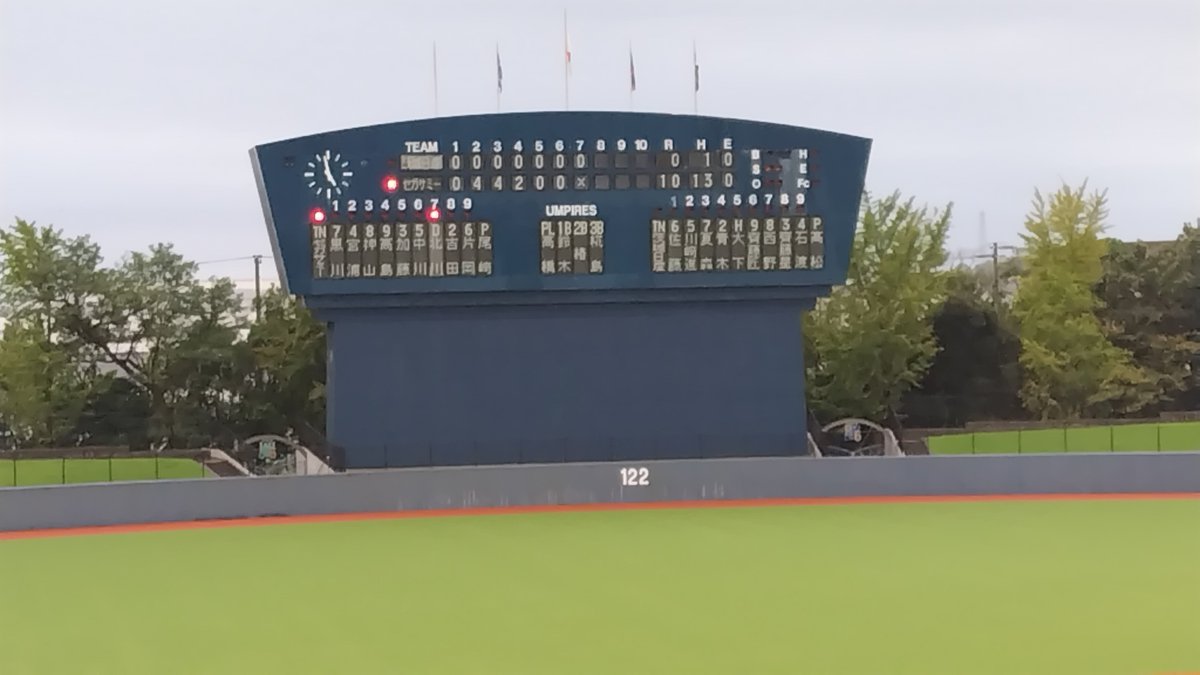 BadboyHayase's tweet photo. 試合は 
#セガサミー 10-0 #茨城日産　(7回コールド)で終了。
セガサミー先発樫村4回無安打1四球ピッチング。 https://t.co/hhvlBubear