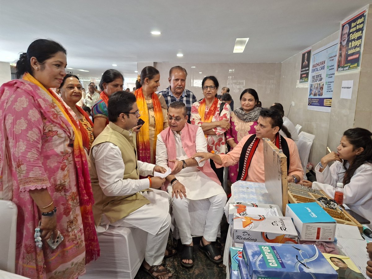 arvindgargbjp's tweet photo. माननीय प्रधानमंत्री श्री Narendra Modi जी के जन्मदिवस के उपलक्ष्य में #SevaSankalpAbhiyan के अंतर्गत आज भाजपा कमला नगर मण्डल द्वारा 14/1 शक्ति नगर में आयोजित रक्तदान एवं स्वास्थ्य जांच शिविर में सम्मिलित हुआ।
#SwachhataHiSeva2026 #seva25
#BJP4IND #BJP4Delhi #ArvindGarg https://t.co/7MyewvOOS0