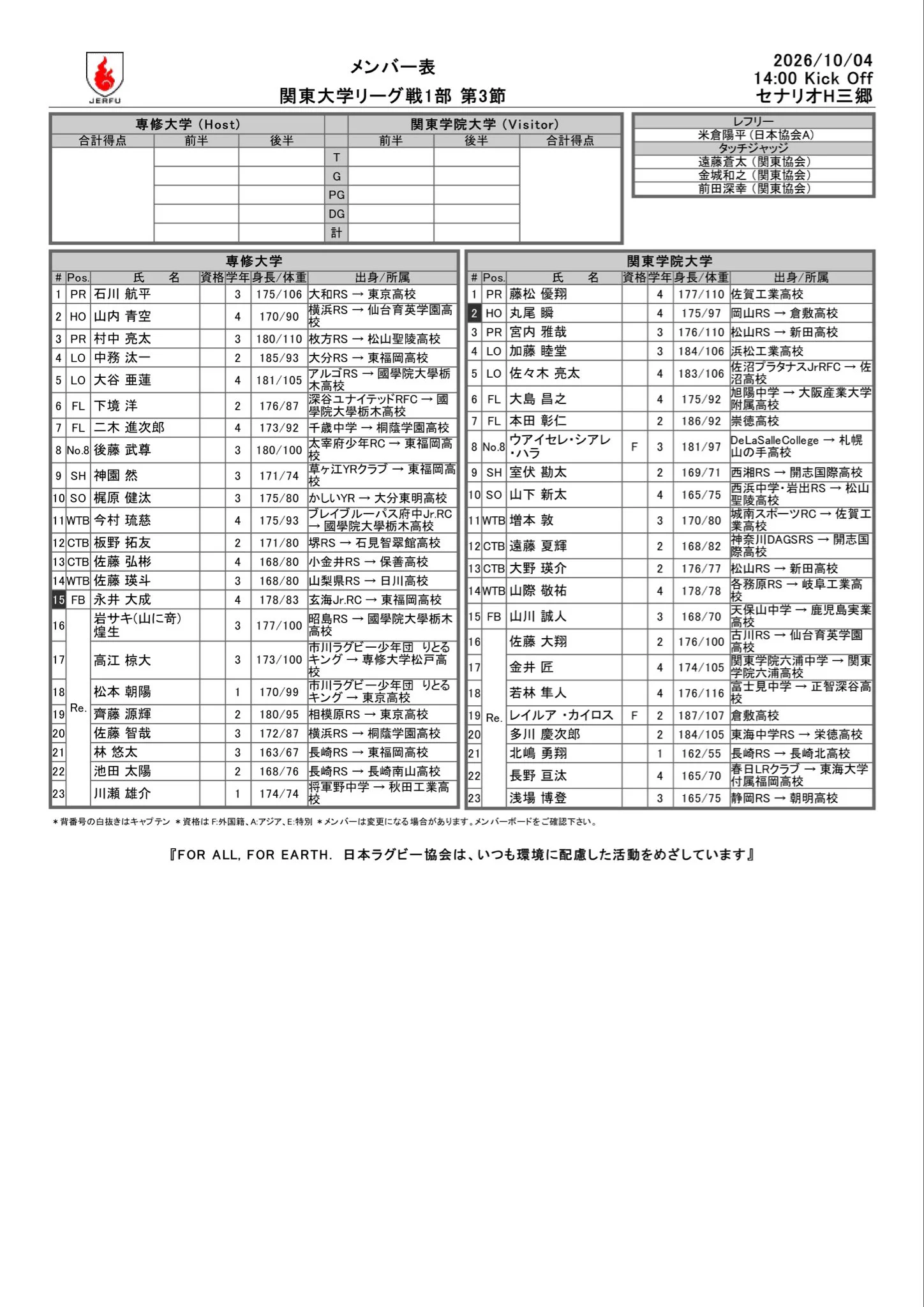 関東ラグビーフットボール協会 on X: 