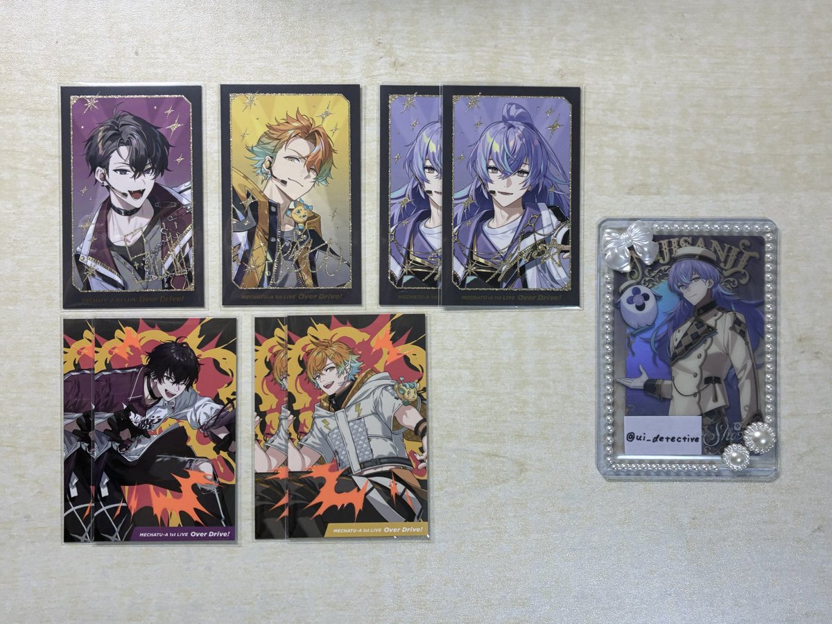 ui_detective's tweet photo. 〚譲渡・交換〛
MECHATU-A 1st LIVE Over Drive! 
ランダムカード トレカ にじさんじ めちゃつえー

[譲] 画像の方

[求] 定価+送料

リトリン必読です
上段はまとめての方を優先させていただきます https://t.co/rGpXLAsiBM