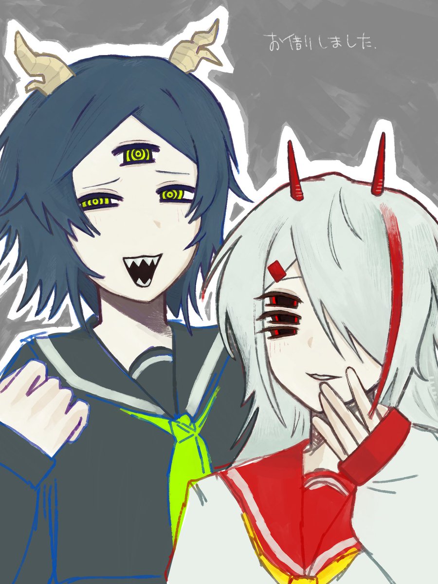 n4lxa0's tweet photo. @7ejdnh 宅の子達お借りしました❣️😋
顔以外めっちゃ雑だけど許してください…✋ https://t.co/TVp0ggtgi9