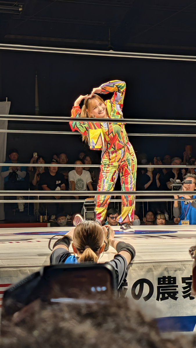 SCSAWWF's tweet photo. 話題の彩桜選手の試合を初観戦でした。
空中姿勢の良さはさすが！伸びしろ無限大な選手で末恐ろしい…。
海外大資本に目をつけられるのも時間の問題か？！
#アップタウン
#彩桜
#SENJO https://t.co/o4Y5x63NM2