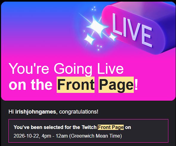 IrishJohnGames's tweet photo. Its official! The #JernJam Awards Ceremony this year will be featured on the TWITCH HOMEPAGE!

Over 30 games to enjoy this year!

Massive thanks to @twitch for the opportunity &amp; bringing new folks our #GameDev category!

Best of luck to the participants

#gamejam #indiegamedev https://t.co/vK6zeE5ZWa
