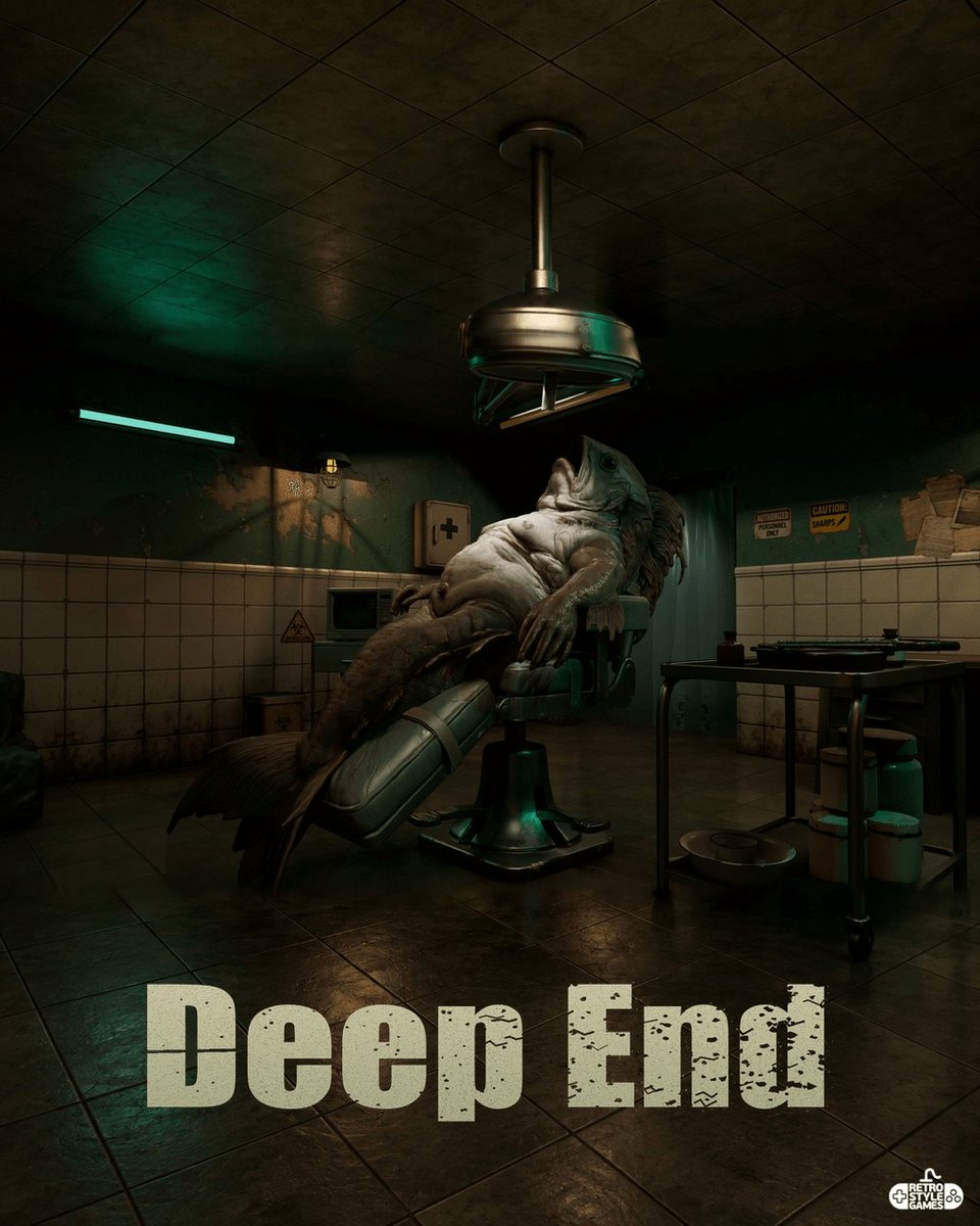 RetroStyleGames's tweet photo. Something came up from the Deep End 🐟

A modular morgue asset pack for horror games: cold room, storage drawers, autopsy lab, medical props, a humanoid fish creature, and a game-ready scene.

Full release soon. Which drawer do you open first? https://t.co/gQ8DiLZJoS