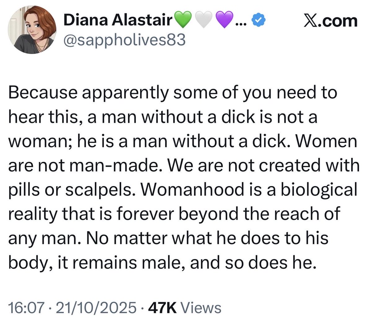 ChantelleA33696's tweet photo. 👇��� Women are not dickless MEN!! https://t.co/TBulnGnUfW
