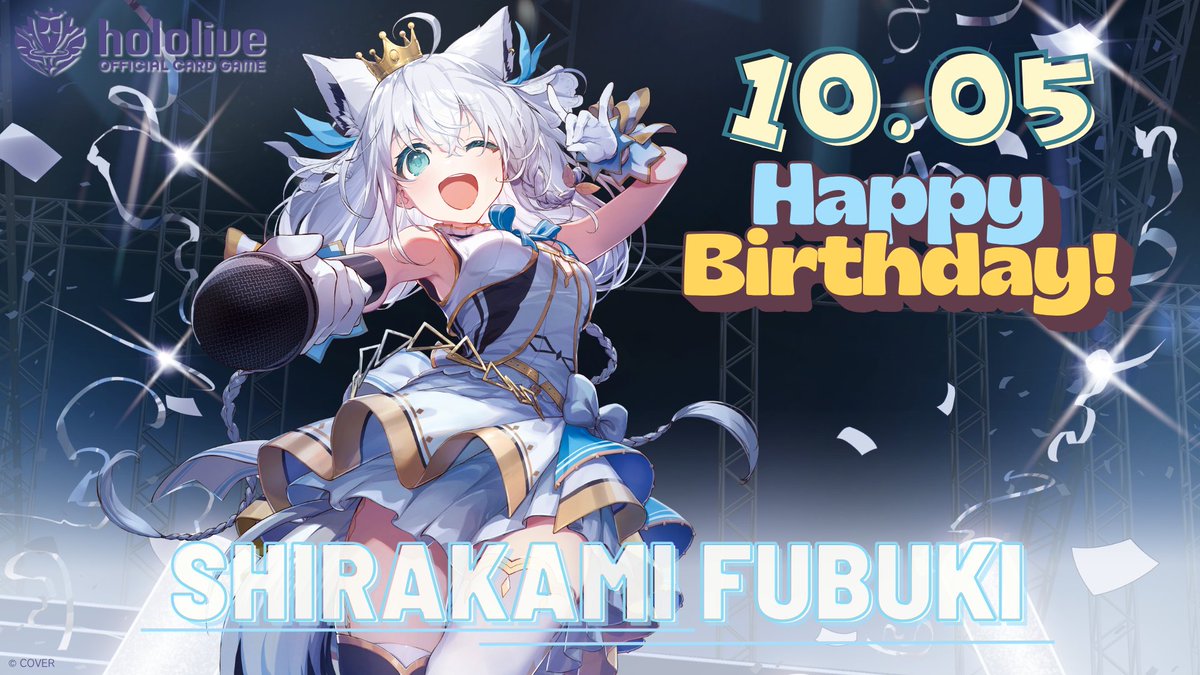 hololive_OCG_EN's tweet photo. Happy Birthday!!🎉
#ShirakamiFubuki🌽 
#hOCG #hololive https://t.co/OUwjxBIceM