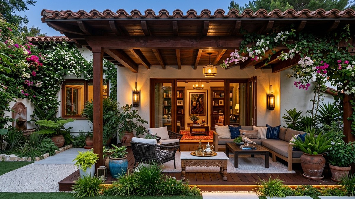 LumaHouseDesign's tweet photo. Transform any small patio into a stunning, private villa retreat with timeless Spanish-style verandas. 
Watch the full video on Luma House. 
https://t.co/0KfTrU24sk https://t.co/40kPVlr6TN