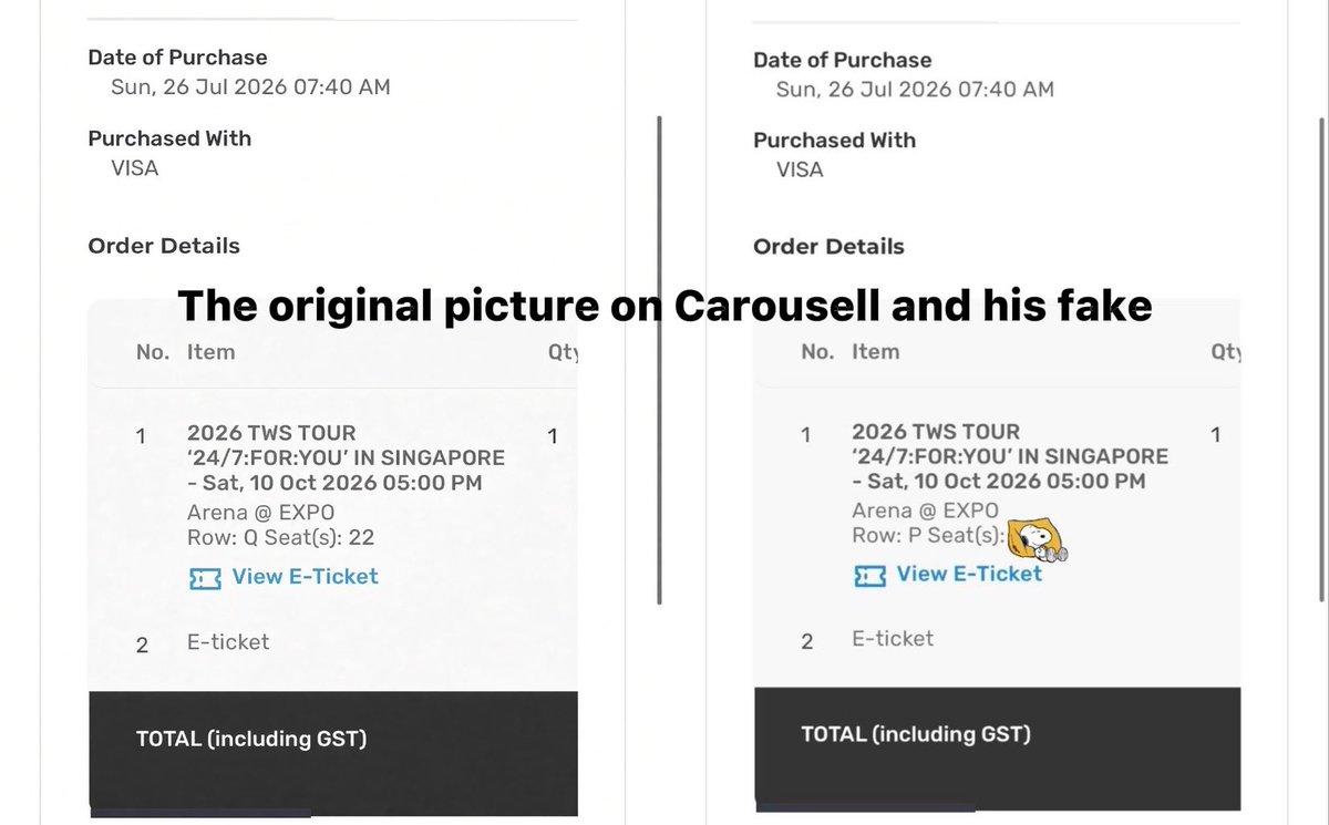Lenorefvll's tweet photo. ⚠️ SCAM ALERT: @aeriyl7777 uses fake ticket screenshots to get a deposit, then disappears. The health certificate &amp; driver’s license they send are NOT trustworthy—may be fake. Do NOT send money. Block/report &amp; share.  #ScamAlert #TicketScam https://t.co/LFWbfQPty3