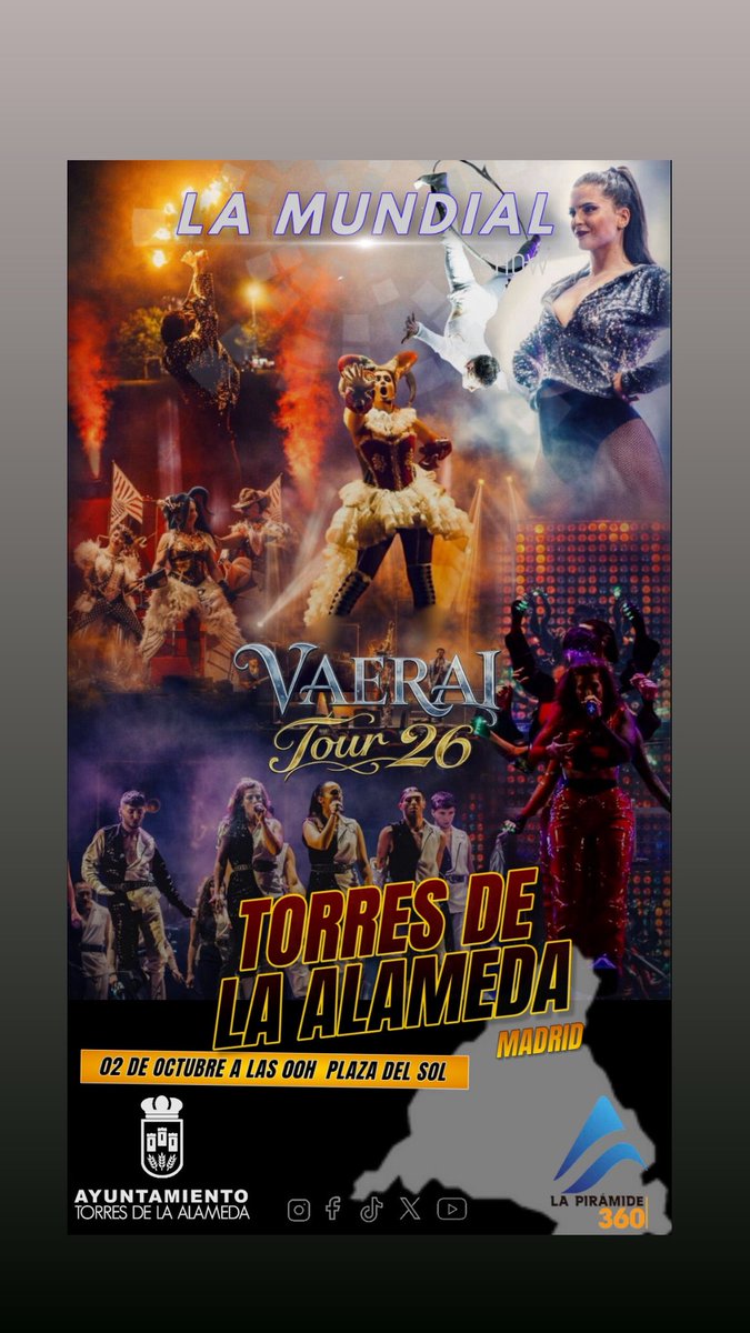 LaMundialShow's tweet photo. 𝕃𝔸 𝕄𝕌ℕ𝔻𝕀𝔸𝕃 𝕊ℍ𝕆𝕎🔥

✨VⱭҼRⱭӀ ƬƠƲR’26💫

“ⲥⳙⲁⲛ𝖽ⲟ ⲥⲁⳕⳋⲁ ⳑⲁ ⲛⲟⲥⲏⲉ... ⳑⲟ ⲉⲛⲧⲉⲛ𝖽ⲉⲅⲁ́⳽”

@ayto.torres @lapiramide360 

#lamundialshow #musical
#lamundialshow musical lamundialorquestashow música vaeraitour26 https://t.co/W9236J4kLF