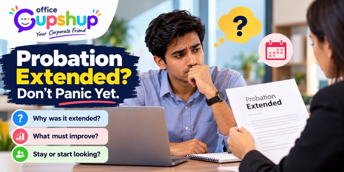 DrSuunil's tweet photo. Your #probation is overβ¦ but instead of confirmation, #HR says itβs being extended. π
Before you panic or #resign, understand why it was extended and what happens next.
Read the full guide π
https://t.co/0Kw9w1u2nr
#ProbationPeriod #ProbationExtension #CareerAdvice https://t.co/WAkgWrPUeX