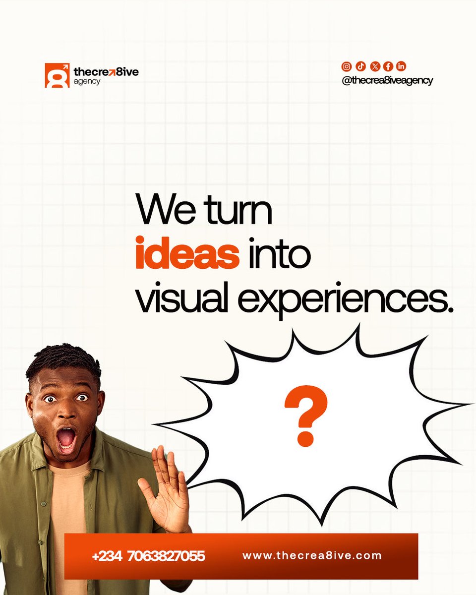 Thecrea8ive's tweet photo. We aren't just here to make things look good. We are here to make ideas communicate, connect and create impact.

This is TheCrea8ive Agency.

#TheCrea8iveAgency
#WhoWeAre
#Crea8iveAgency
#BrandIdentity
#DigitalCreatives https://t.co/6H89or5n5l