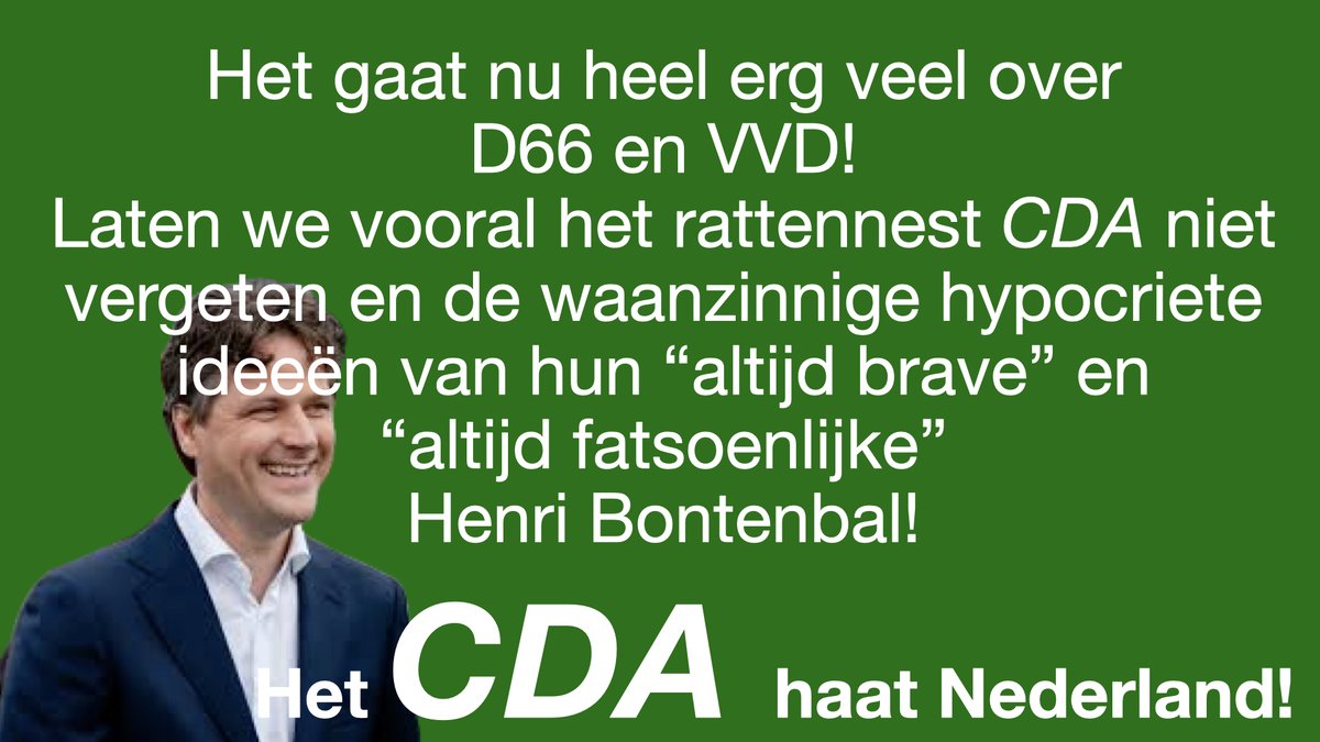 LucLujohuad's tweet photo. Opdat we het CDA niet vergeten! https://t.co/AMocIBo6gv
