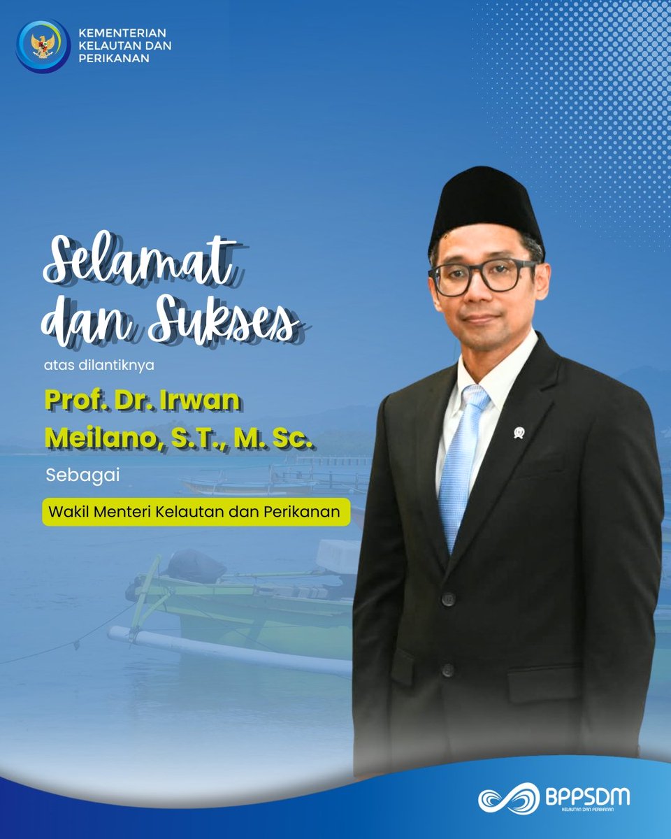 lpkp_boalemo's tweet photo. Selamat dan sukses atas dilantiknya 
Prof. Dr. Irwan Meilano, S.T., M. Sc sebagai Wakil Menteri Kelautan dan Perikanan. Semoga amanah dalam menjalankan tugas, memperkuat sinergi, membawa kemajuan bagi sektor kelautan dan perikanan Indonesia yang berkelanjutan 🇮🇩🌊🐟

#KKPGOID https://t.co/XJHPwk0VVs
