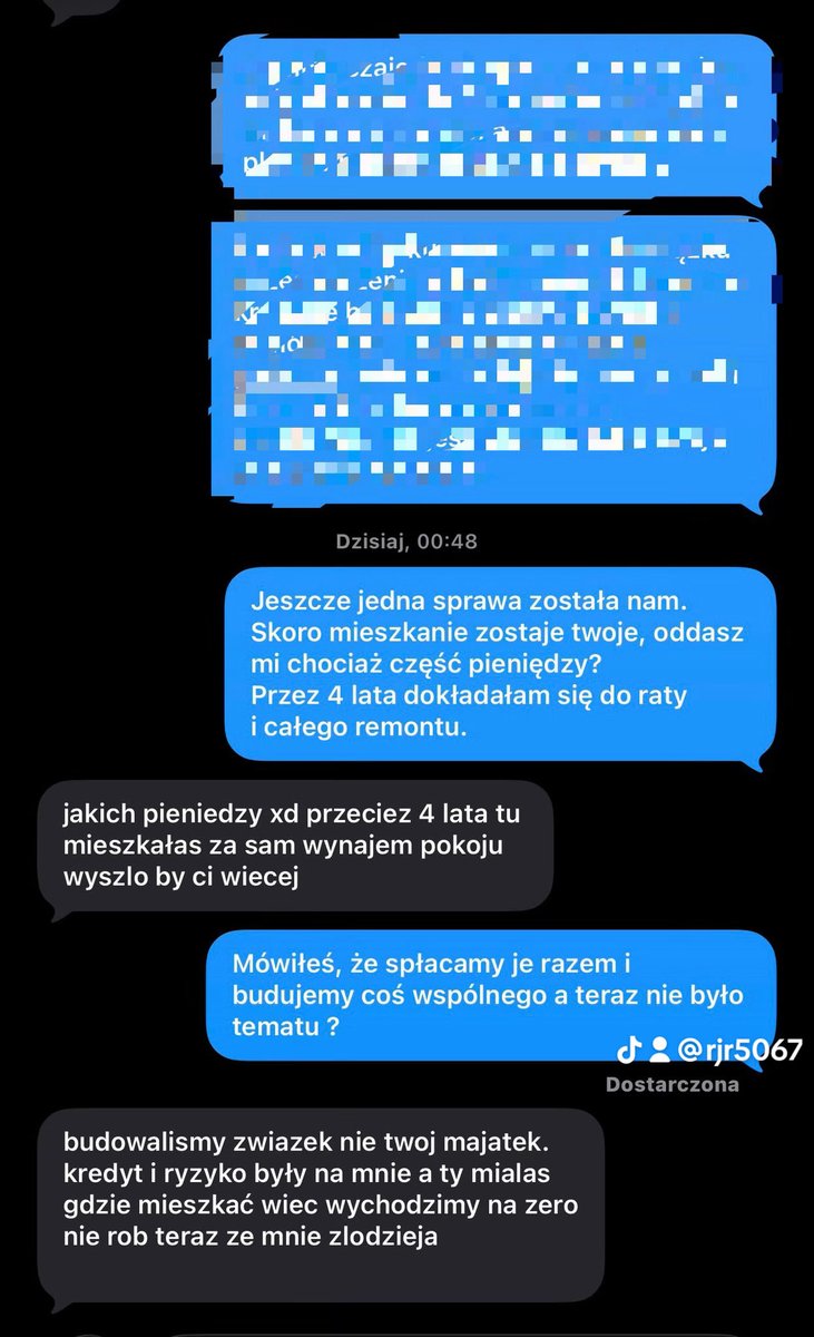 JRJ_95TT's tweet photo. Przez 4 lata dokładała się do raty i remontu. Po rozstaniu usłyszała, że są kwita, bo przecież miała gdzie mieszkać. Uczciwe rozliczenie czy wygodna wymówka? #zwiazki https://t.co/3eaoAkOXMP