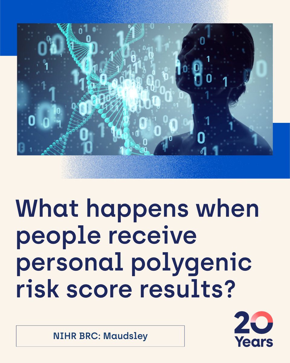 NIHRMaudsleyBRC's tweet photo. What if you could know about your genetic risk of common conditions, such as heart disease?

In a new blog, Dr Saskia Sanderson explores the psychological and behavioural evidence around receiving personal polygenic risk score results.

Read more: https://t.co/2N3kn4YARr https://t.co/HgmP4e0zJR
