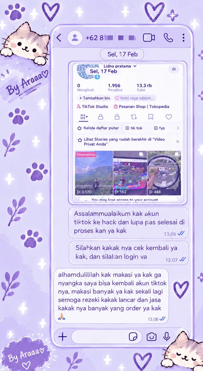 keitrhn's tweet photo. Alloo Jasa Pemulihan Akun &amp; Recovery Account and delete account 💜

Siap Melayani keluhan :
➡Pulihkan,Balikin &amp; Hapus Akun / Nonaktifkan Sosmed

( Facebook, Instagram, TikTok, WhatsApp,Twitter/X, Gmail)

Lacak Lokasi — Sadap Whatdapp — Hack Akun 

Fastrespon? Wa Di Profil Ya📲 https://t.co/eBrcjs4Hz9