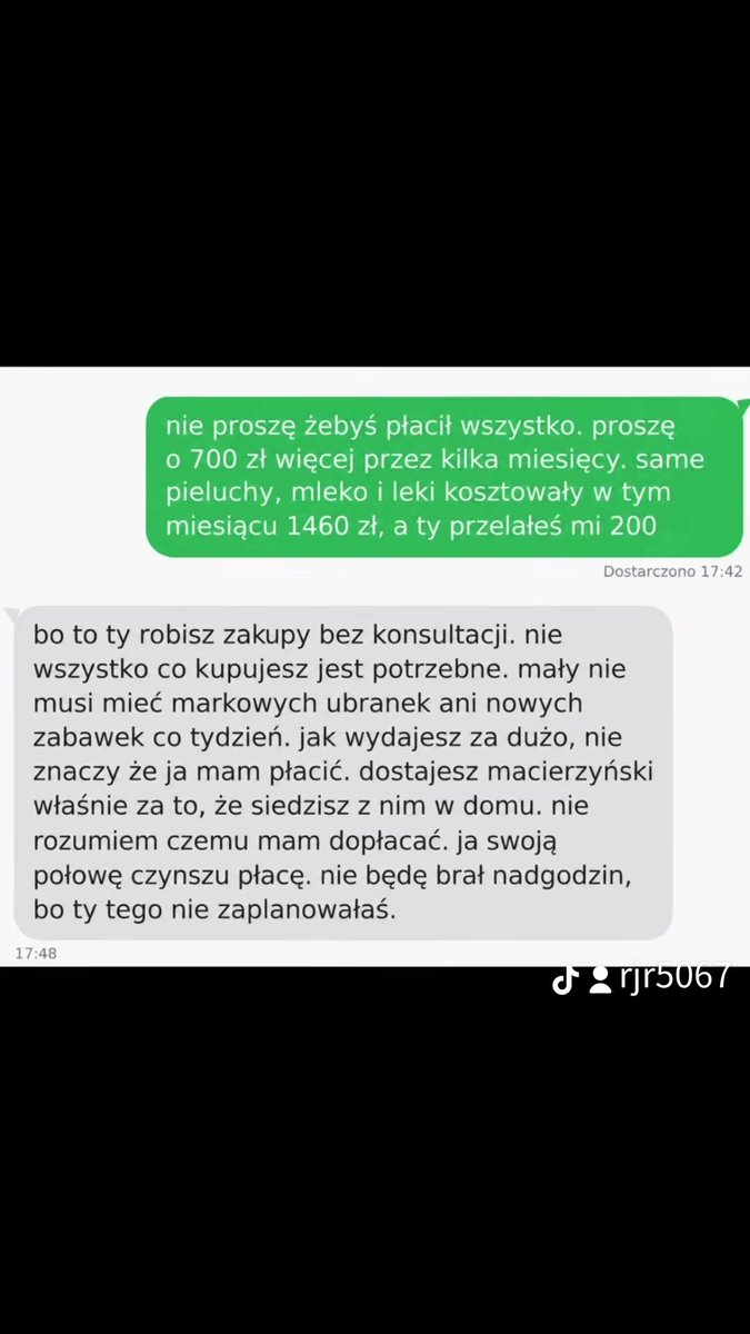 JRJ_95TT's tweet photo. Poprosiła, żeby przez kilka miesięcy dokładał 700 zł więcej do czynszu. On odpowiedział, że ona „siedzi w domu z małym”, a macierzyński dostaje właśnie za to. Czy tak wygląda partnerski podział kosztów? #zwiazki https://t.co/wCHOgQ3gu2