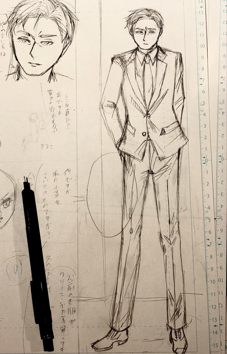 roron123's tweet photo. 真弘の息子
私の性癖を煮詰めたようなデザインになった
ビジュ好きすぎて出番増やしたい笑
#アナログイラスト　#創作漫画 https://t.co/tzObXTEX51