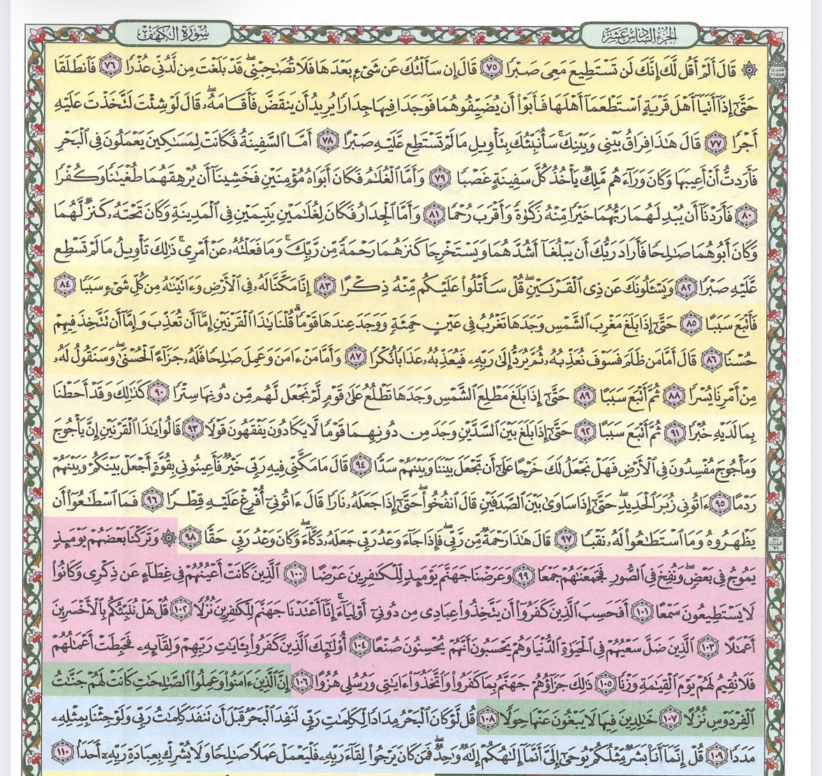horll7's tweet photo. قال رسول الله ﷺ: 
«من قرأ سورة الكهف في يوم الجمعة أضاء له من النور ما بين الجمعتين»

سورة الكهف بثلاث صفحات https://t.co/0wSkXMpTJO