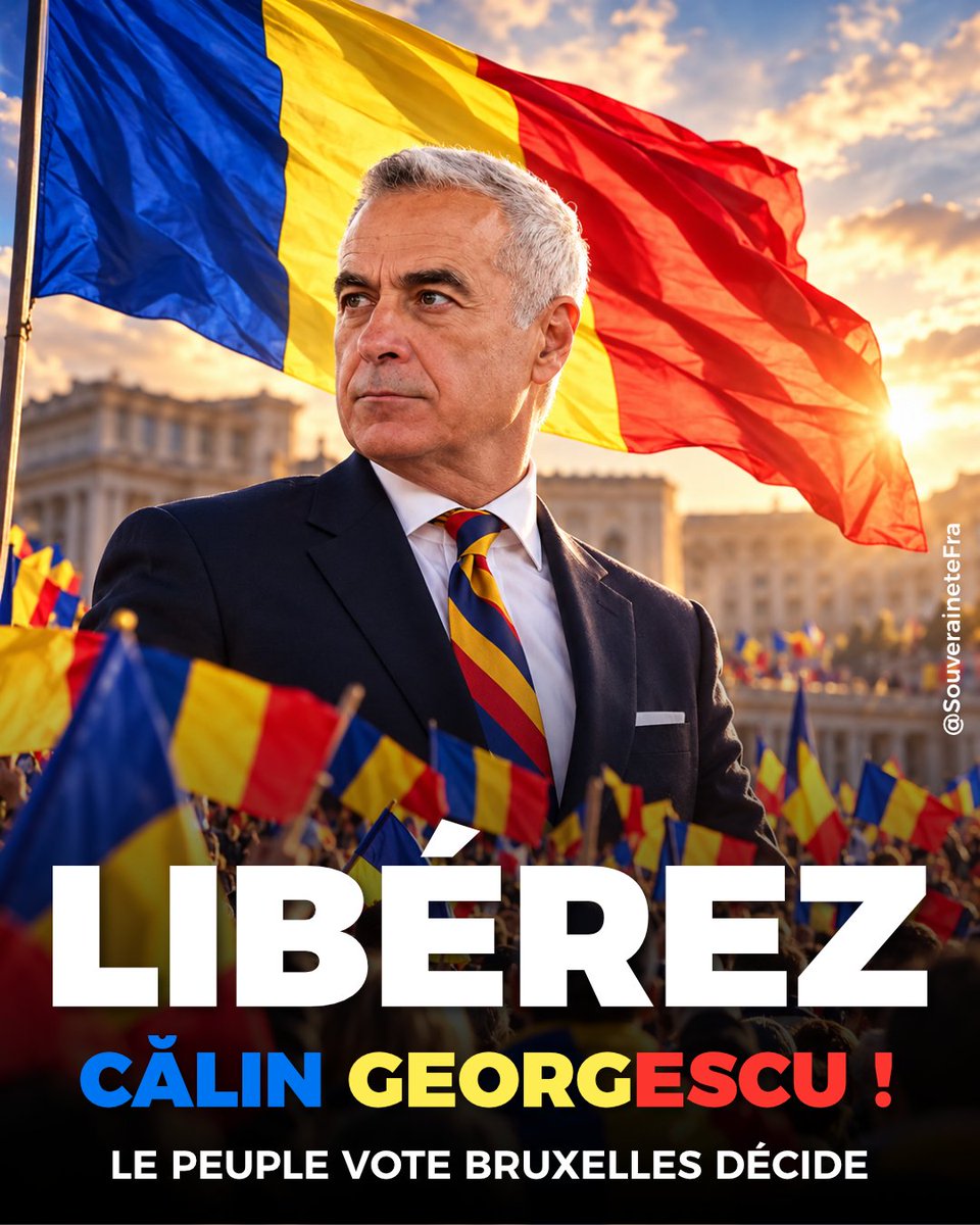 SouveraineteFra's tweet photo. 🇷🇴 LE PEUPLE VOTE. BRUXELLES DÉCIDE ?
Călin Georgescu avait terminé en tête du premier tour de la présidentielle roumaine de 2024.
Le scrutin a ensuite été annulé par la Cour constitutionnelle roumaine.
Aujourd’hui, il est placé en détention provisoire pour 30 jours dans une affaire distincte de fraude présumée, qu’il conteste.
L’Europe ne peut défendre la démocratie sans accepter que ses institutions et ses décisions puissent être questionnées.
LIBÉREZ CĂLIN GEORGESCU ! 🇷🇴
#CălinGeorgescu #Roumanie #Démocratie #Souveraineté