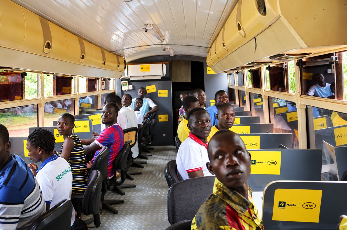 mtnug's tweet photo. Last week, our MTN Internet Buses headed to Northern Uganda, taking two different routes to Lamwo and Pader with one shared mission: bringing digital learning closer to communities. 

Today, 406 learners across the two districts are gaining practical digital skills to support learning, work and everyday life.

Together with @MaendeleoFdn, we’re turning digital access into opportunity, one community at a time.

Next week, we celebrate their journey as the learners come together in Pader for their graduation.

It’s all part of MTN Uganda Foundation’s commitment to expanding digital access and financial literacy across Uganda.

#DigitalAccess | #DigitalInclusion | #MTNSkillsAcademy