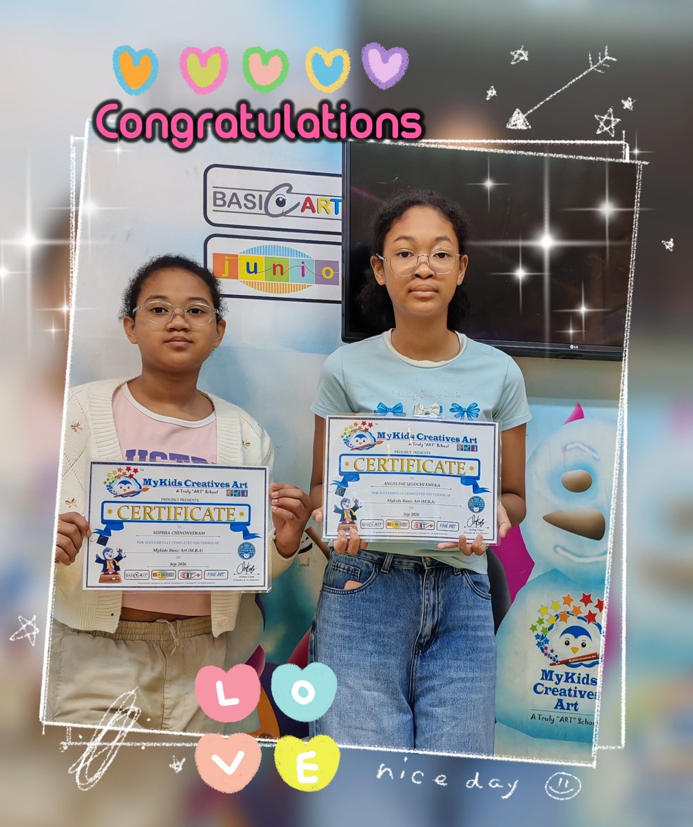 mykidsca's tweet photo. 👏 Congratulations to all students who had successfully completed their art course 😘👍🎉🎨💯💐💕💯
#mykidscreativesart #artclass #artshop #artandcraft #artschool #artist #masterpiece #fineart #artcentre #artwork #childrenart #artgallery #drawing #painting #clay #art #craft https://t.co/PXhz0CV1cY