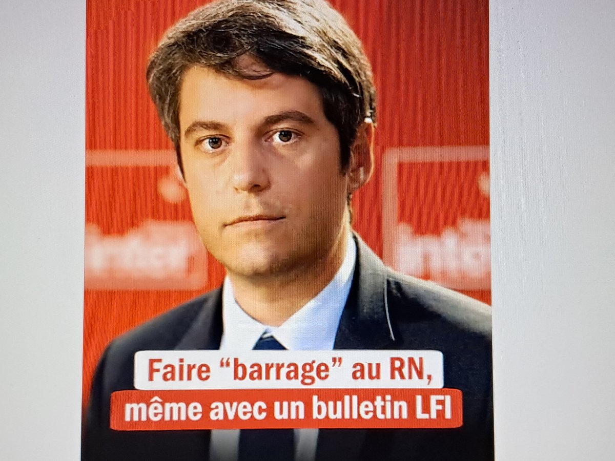 StephanieG56261's tweet photo. ATTAL demande à Mélanchon et aux députés LFI d'arreter d'utiliser les jeunes comme de la chair à canon.
C'est grace à toi qu'ils sont à l'assemblée!!.
Arrete de prendre les gens pour des cons!! https://t.co/bwL5eleK0t