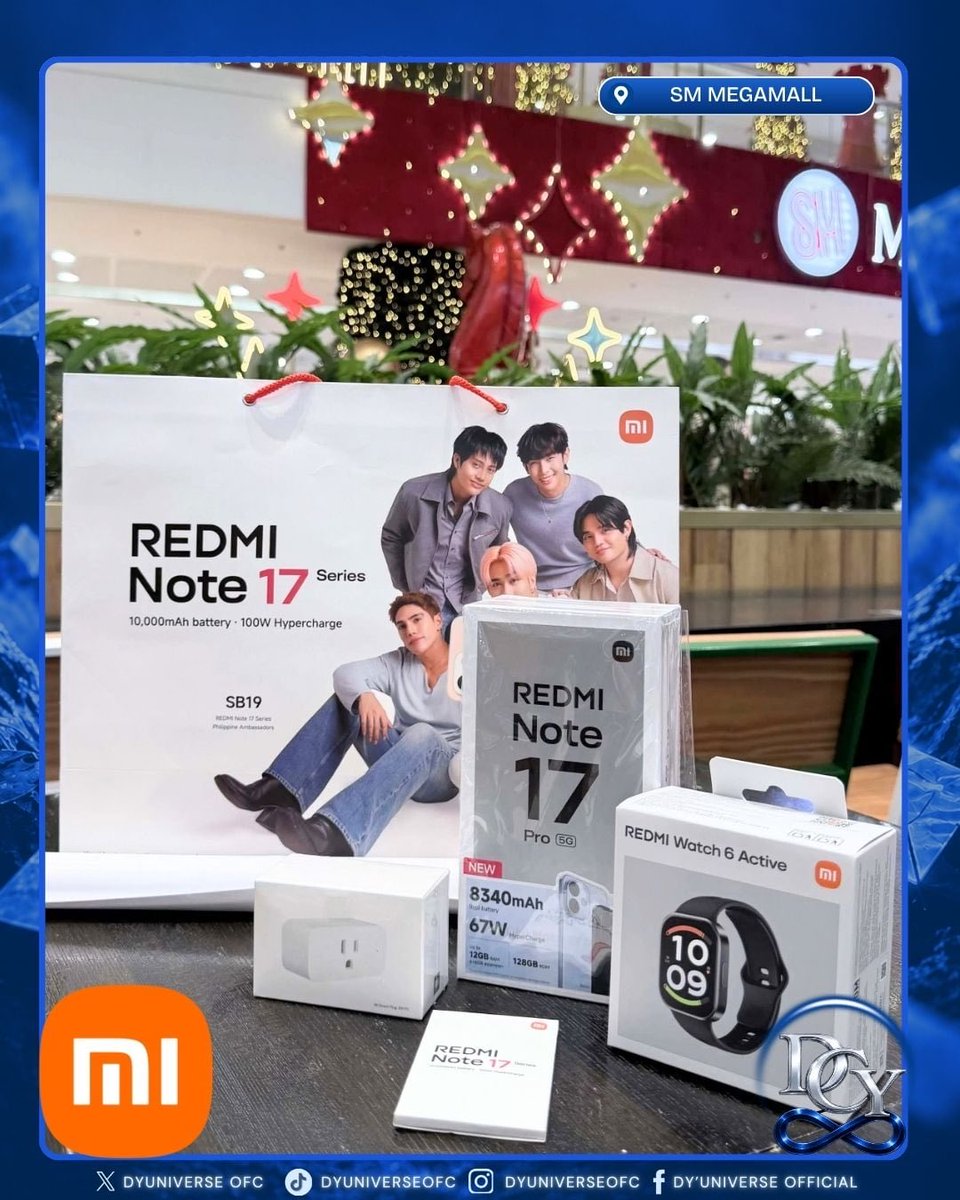DYUniverseOFC's tweet photo. 𝒀𝑼 𝑴𝑰𝑮𝑯𝑻 𝑩𝑬 𝑻𝑯𝑬 𝑳𝑼𝑪𝑲𝒀 𝑶𝑵𝑬

In support of @dustinyuu and @Xiaomi_PH, DYUniverse secured these exciting Redmi goodies for our upcoming raffle draw! 

A little something from the YUniverse as we continue showing our love and support for Dustin and the brands that believe in him. 💙

Raffle date, and time will be announced soon — stay tuned, YUniverse! 

#DustinYu 
#DusBiXiaomiDay
#REDMINote17Series