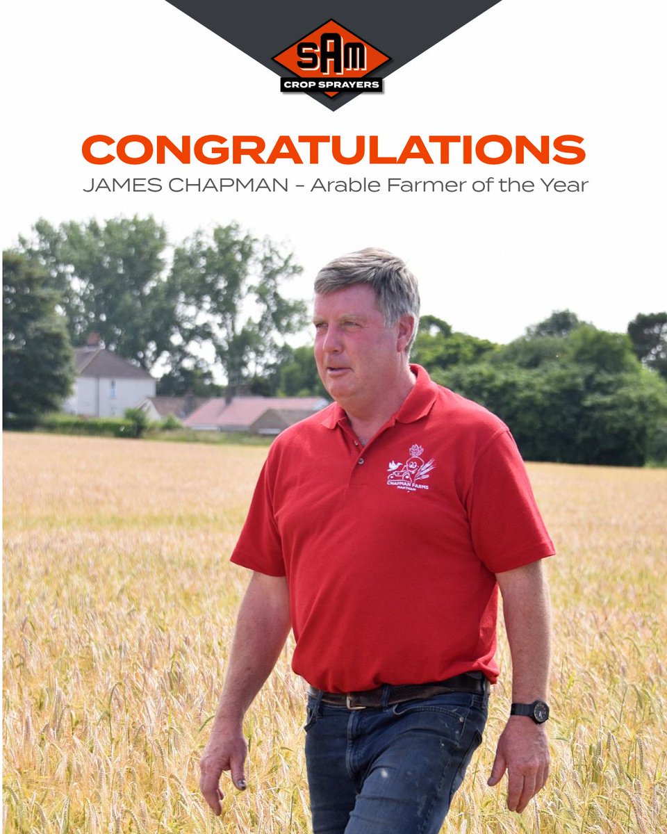 SandsSprayers's tweet photo. CONGRATULATIONS, James Chapman!
A fantastic achievement for James, who operates a Sands Horizon in Norfolk, having been named Arable Farmer of the Year at the Farmers Weekly Awards 2026!

A well-deserved award. Congratulations from everyone at Sands Sprayers! 
Photo credit: EDP https://t.co/LHbwBxjtDi