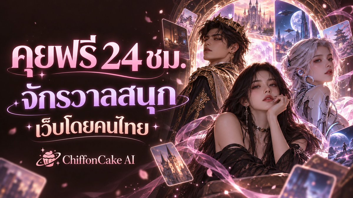 Chiffoncake_ai's tweet photo. เว็บแชทบอทเอไอโดยคนไทย คุยฟรี 24 ชั่วโมง มาพร้อมจักรวาลสุดมัน https://t.co/FYRWDoLZjY