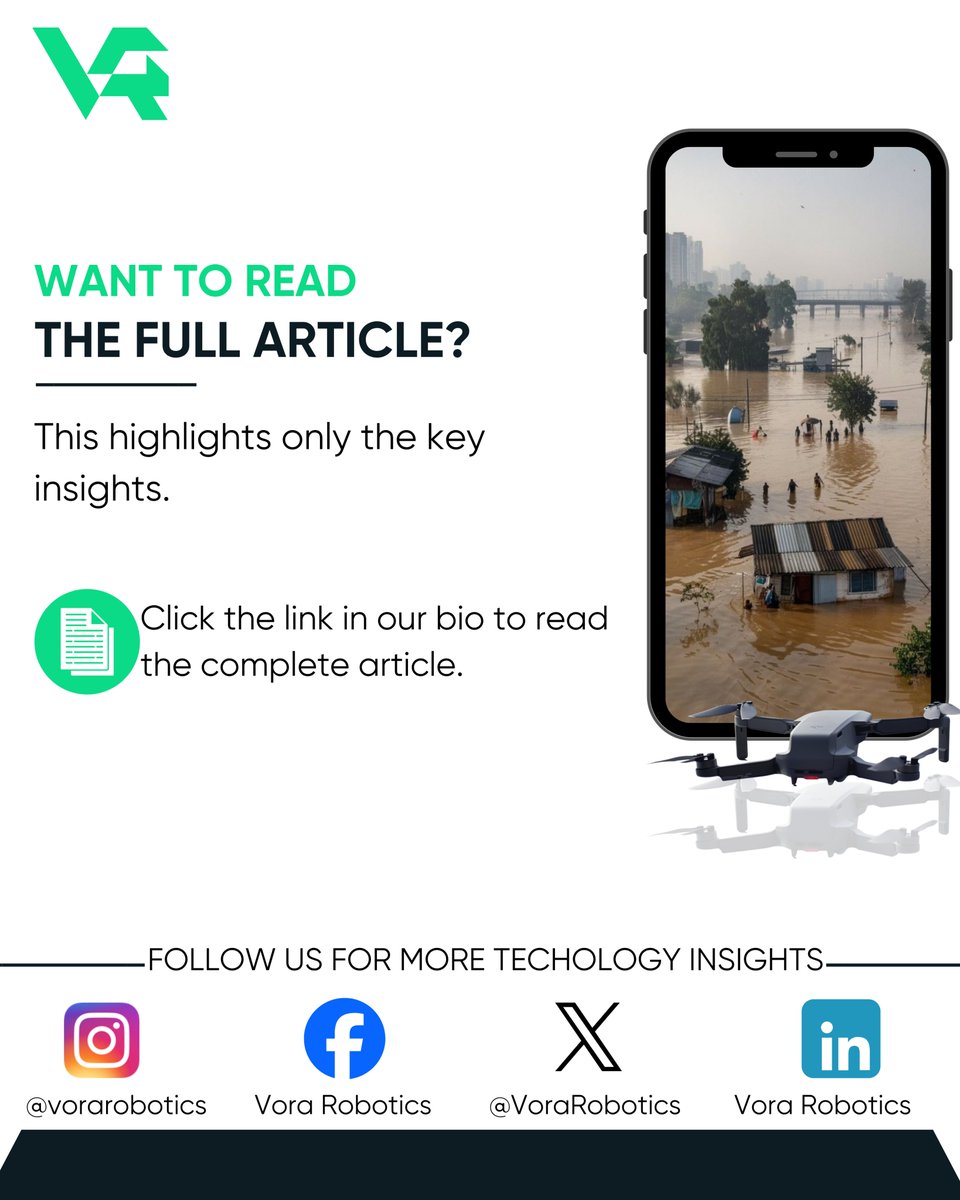 VoraRobotics's tweet photo. How can drones help Nigeria prepare for and respond to floods?

Our latest article explores how aerial mapping and drone technology can support smarter flood preparedness and emergency response. 

Read the full article below. 

https://t.co/TIY5LnQeEj https://t.co/tWX27QGmpd