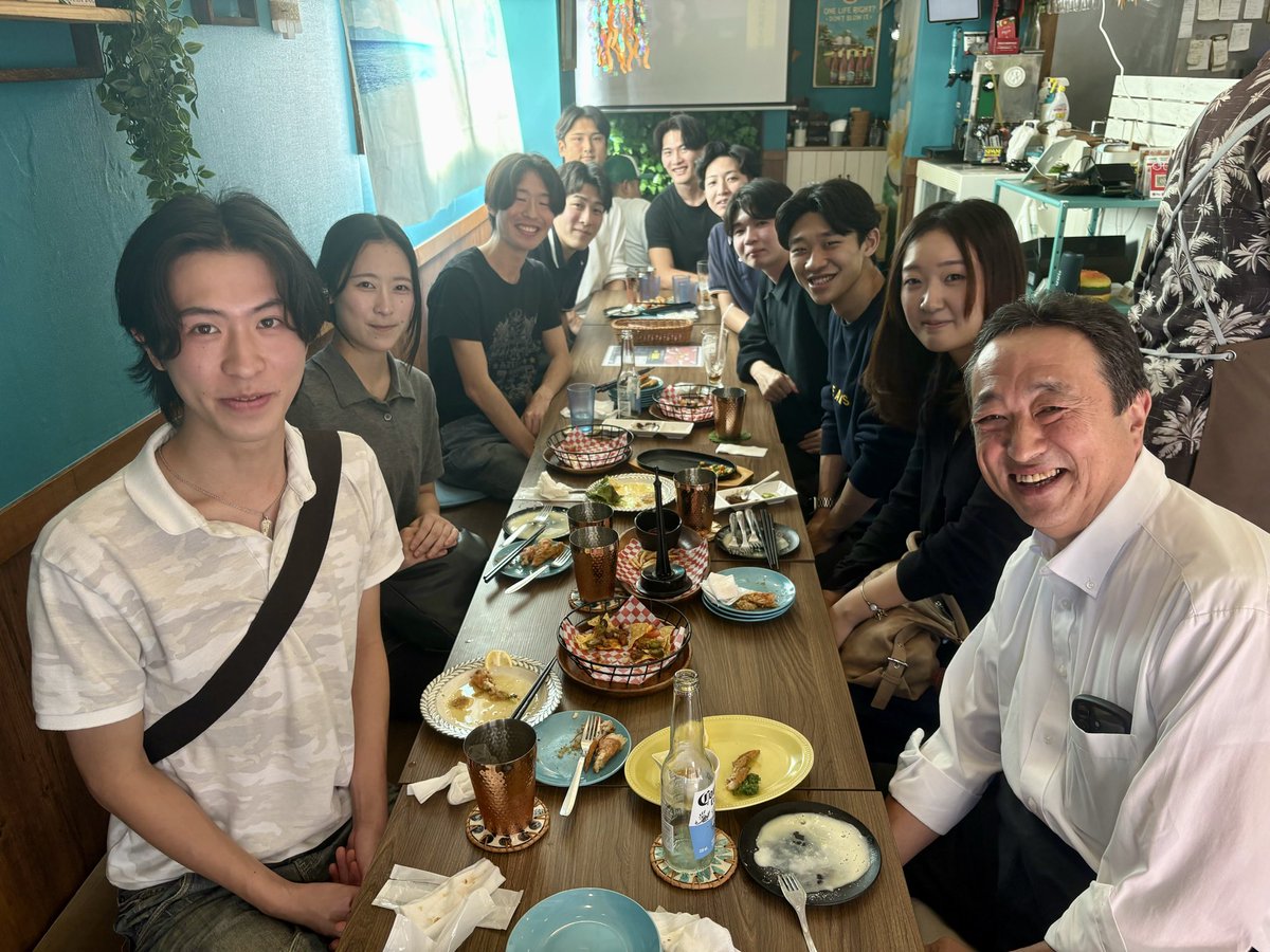 8luetus's tweet photo. 来季、新入社員の親睦会を当店ブルータスで開いて頂きました

もうそういう時期なんですね
みなさんフレッシュで大学生活の話などで盛り上がっていました

親睦会、忘年会、新年会などなど
ブルータスでも承っております、人数や日にちよっては貸切も可能なのでお問合せお待ちしております！ https://t.co/tUJWIbrGzz