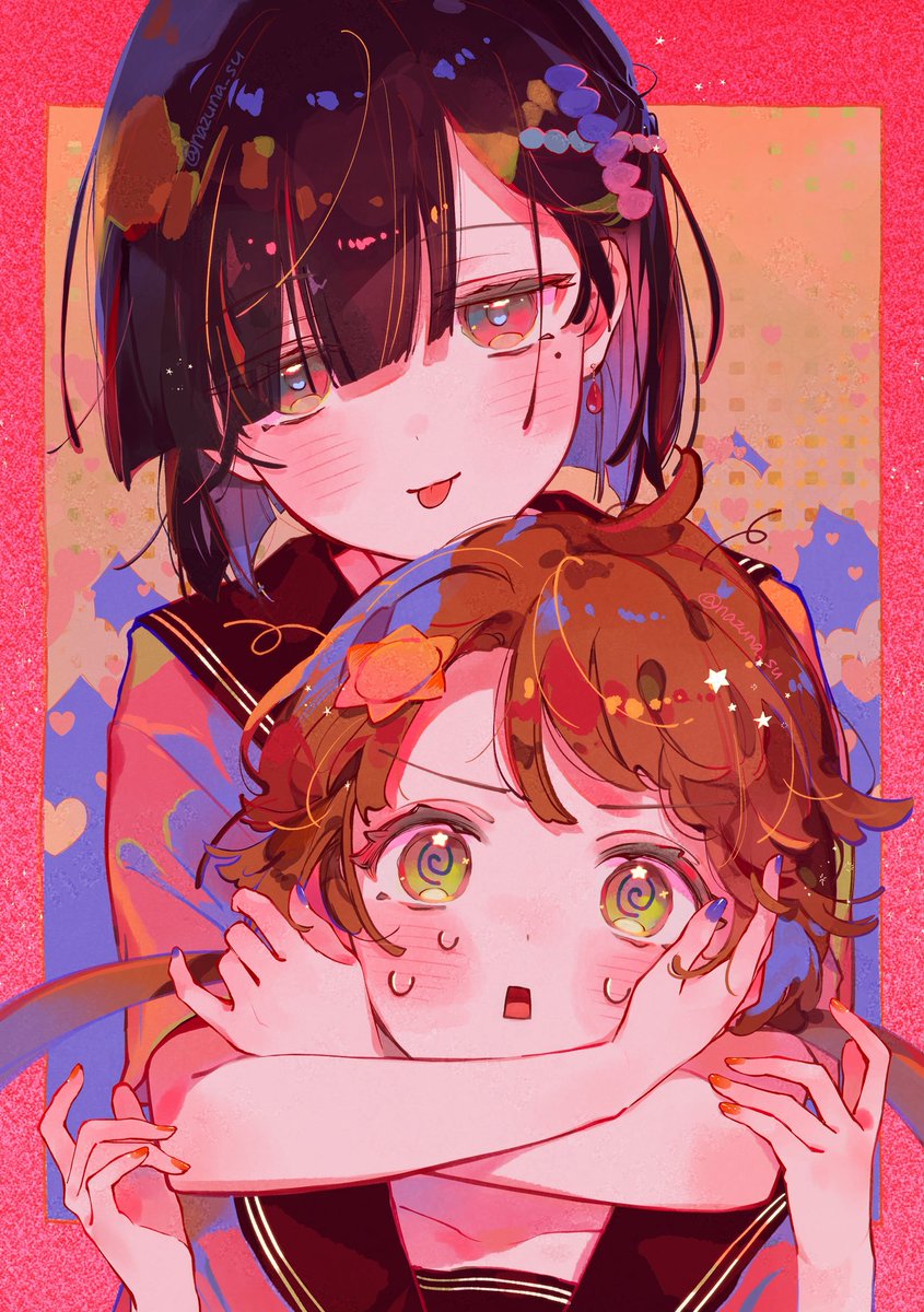 nazuna_su's tweet photo. oc💙🧡 https://t.co/mrIdy1teKg