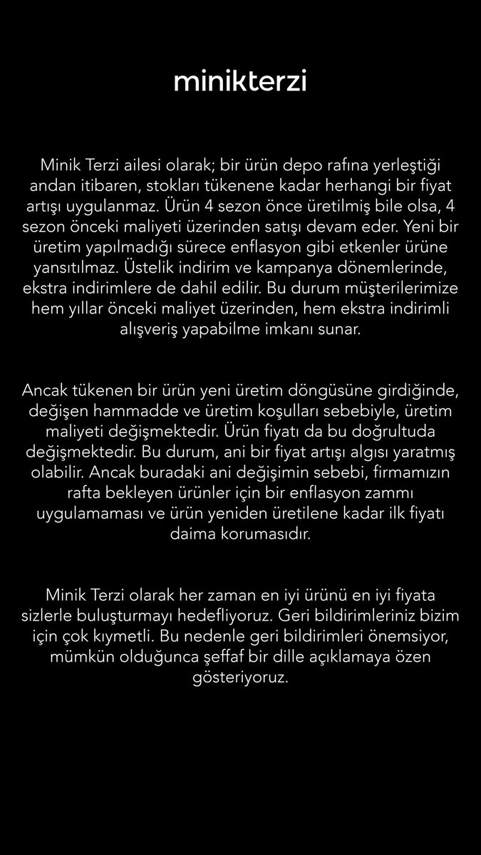 minikterzicom's tweet photo. Bizler için değerlisiniz.
Geri bildirimlerinizi önemsiyor, mümkün olduğunca şeffaf olmaya önem veriyoruz. https://t.co/eL3tZJ7W4y