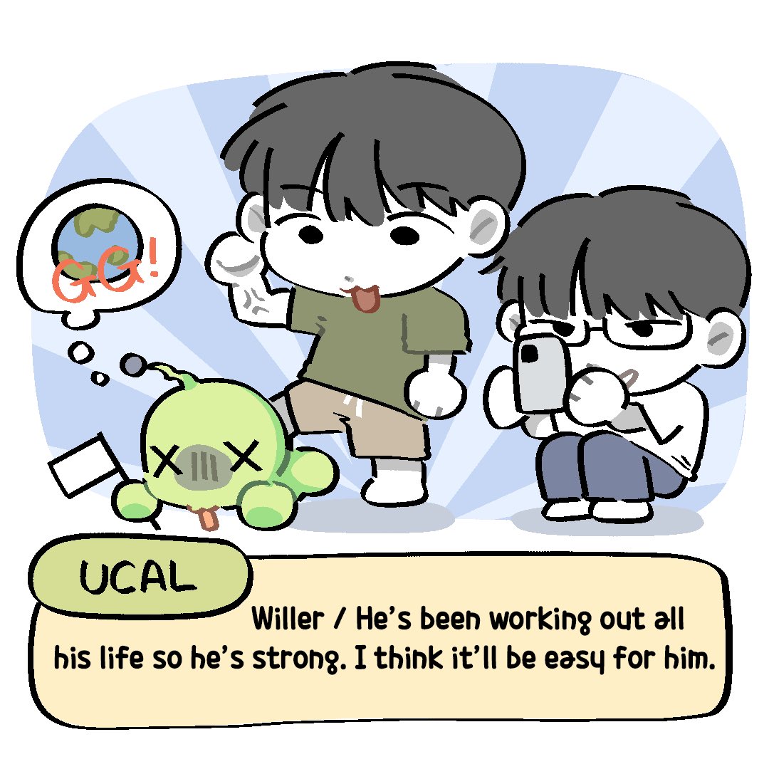 DRX_GLOBAL's tweet photo. [DRX TOON] EP 47. Which player will you nominate if there’s an alien invasion and they challenge us to a battle? 👽

#DRXToon #인스타툰 #Instatoon https://t.co/GHh5YHIXRY