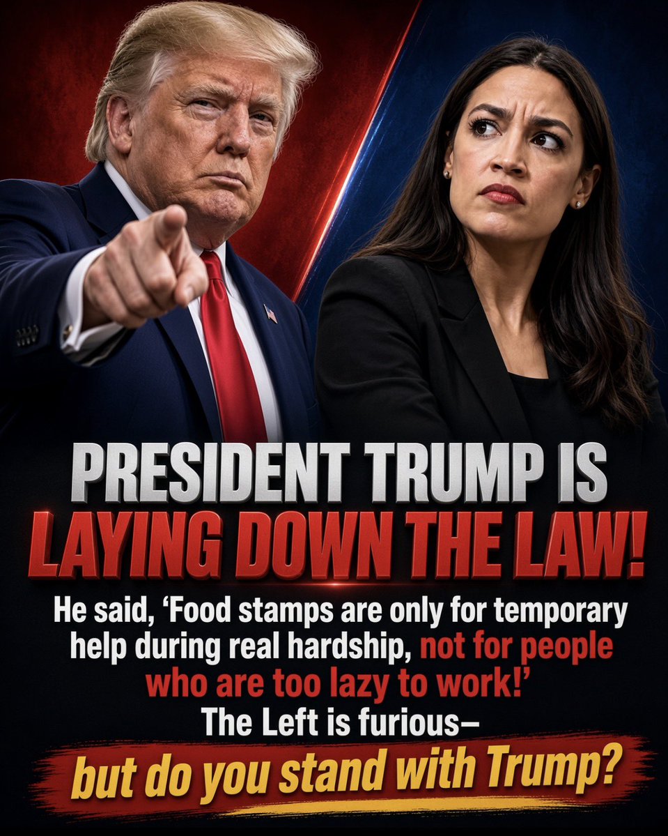 Luna_Jones79's tweet photo. Trump is saying food stamps are temporary help, not a paycheck for people who refuse to work. The Left is already furious over that line. Do you stand with him on this? https://t.co/aBxpCAmBPT