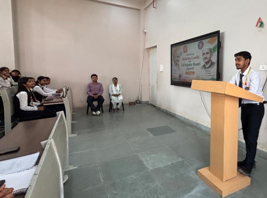 nss_mgug's tweet photo. दिनांक 02अक्टूबर, 2026 को फैकल्टी ऑफ फार्मास्युटिकल साइंसेज की राष्ट्रीय सेवा योजना (NSS) की माता शबरी इकाई द्वारा राष्ट्रपिता महात्मा गांधी एवं भारत रत्न पूर्व प्रधानमंत्री लाल बहादुर शास्���्री की जयंती के अवसर पर श्रद्धांजलि एवं विचार-विमर्श कार्यक्रम का आयोजन किया गया । https://t.co/a1Nn6frH6s