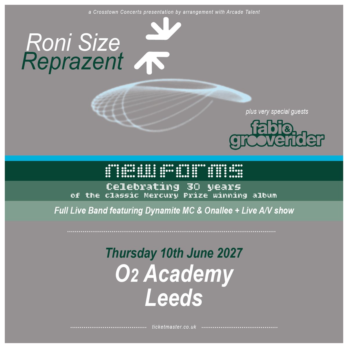 O2AcademySheff's tweet photo. NEW: @ronisizebristol Reprazent are coming to Leeds, celebrating three decades of the landmark album that helped transform drum &amp; bass from an underground movement into a global musical force.

🗓️ Thur 10 Jun
🎟️ Priority Tickets 10am Wed 7 Oct and 10am Fri 9 Oct https://t.co/eLyMsdaEXr