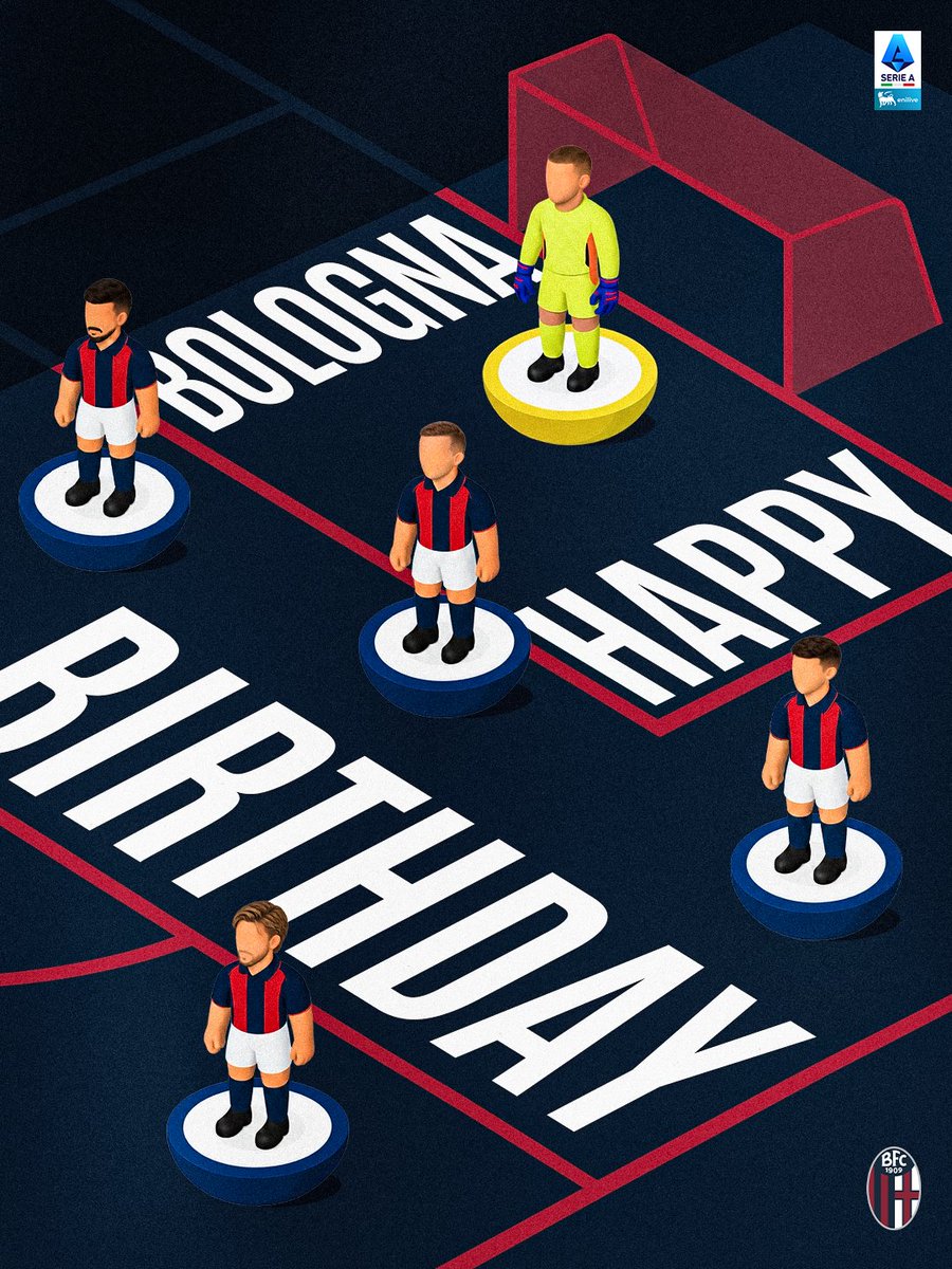 SerieA's tweet photo. Buon compleanno, @Bolognafc1909 🎂 https://t.co/mssTlZkUwy