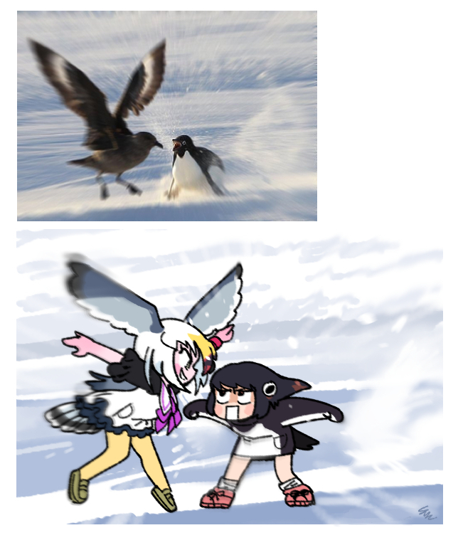 AP_DUL_998's tweet photo. 갈매기vs아델리 프렌즈화
#けものフレンズ https://t.co/lCf1VPy0xn
