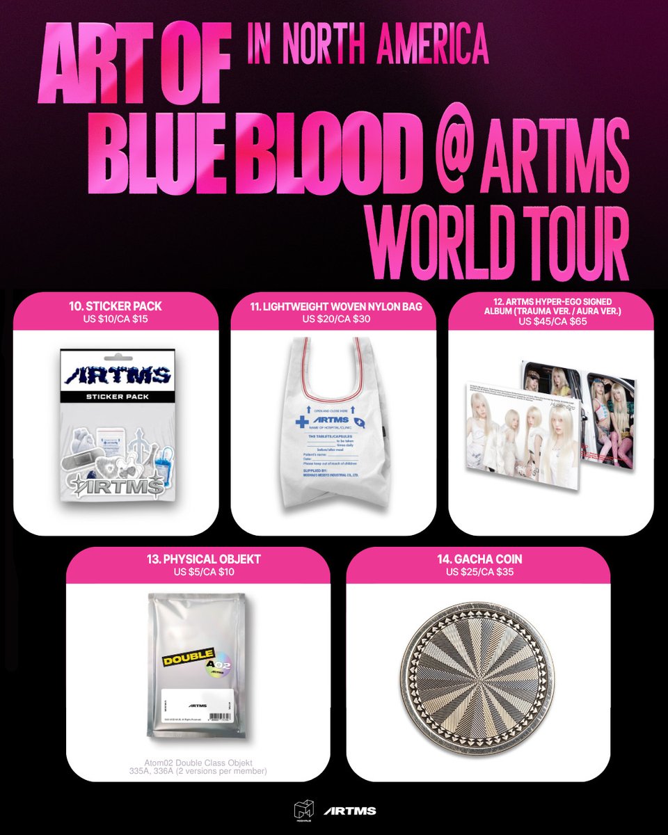 official_artms's tweet photo. ARTMS World Tour 
<Art of BLUE BLOOD> in North America

Official MD List

🔗 https://t.co/6UZ1g3Rq18

#ARTMS #아르테미스 #OURII 
#Art_of_BLUEBLOOD https://t.co/01z5jUNMYs