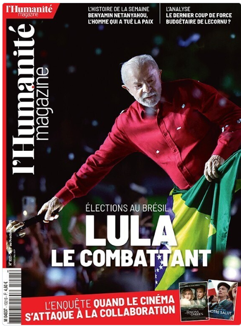 rf5791's tweet photo. 📰 "Lula, o combatente". Este é o título de capa da L'Humanité sobre o cenário político no Brasil. O mundo continua a acompanhar de perto.
#Politica #Brasil #Lula #LHumanite https://t.co/vbhjYjmgom