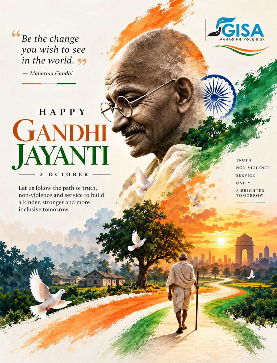 GISAPVT's tweet photo. Honouring Mahatma Gandhi’s message of peace and Lal Bahadur Shastri Ji’s spirit of service. 🇮🇳 May their values inspire us all. 
#GandhiJayanti #ShastriJayanti #GandhiJayanti https://t.co/STPtSK5Chz